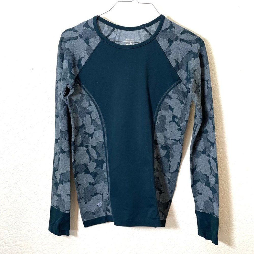 Athleta Girl Power Up Top Long Sleeve Printed